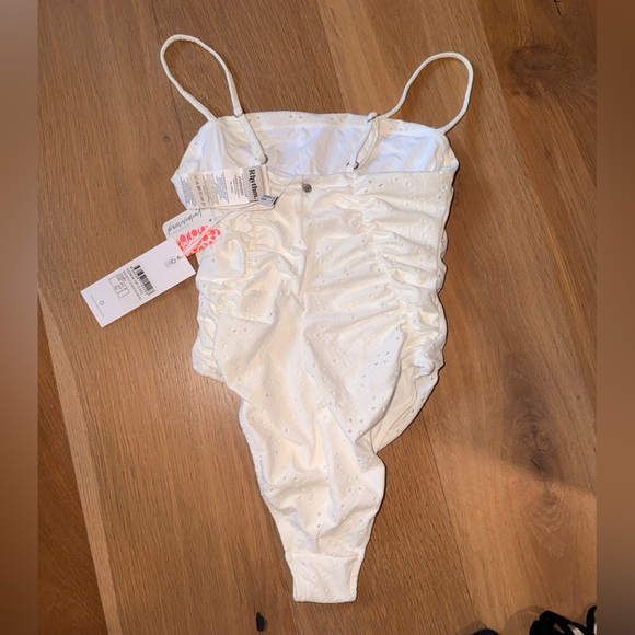 Free People Rhythm Brighton Ivory Eyelet One-Piece Swimsuit - Picture 5 of 9